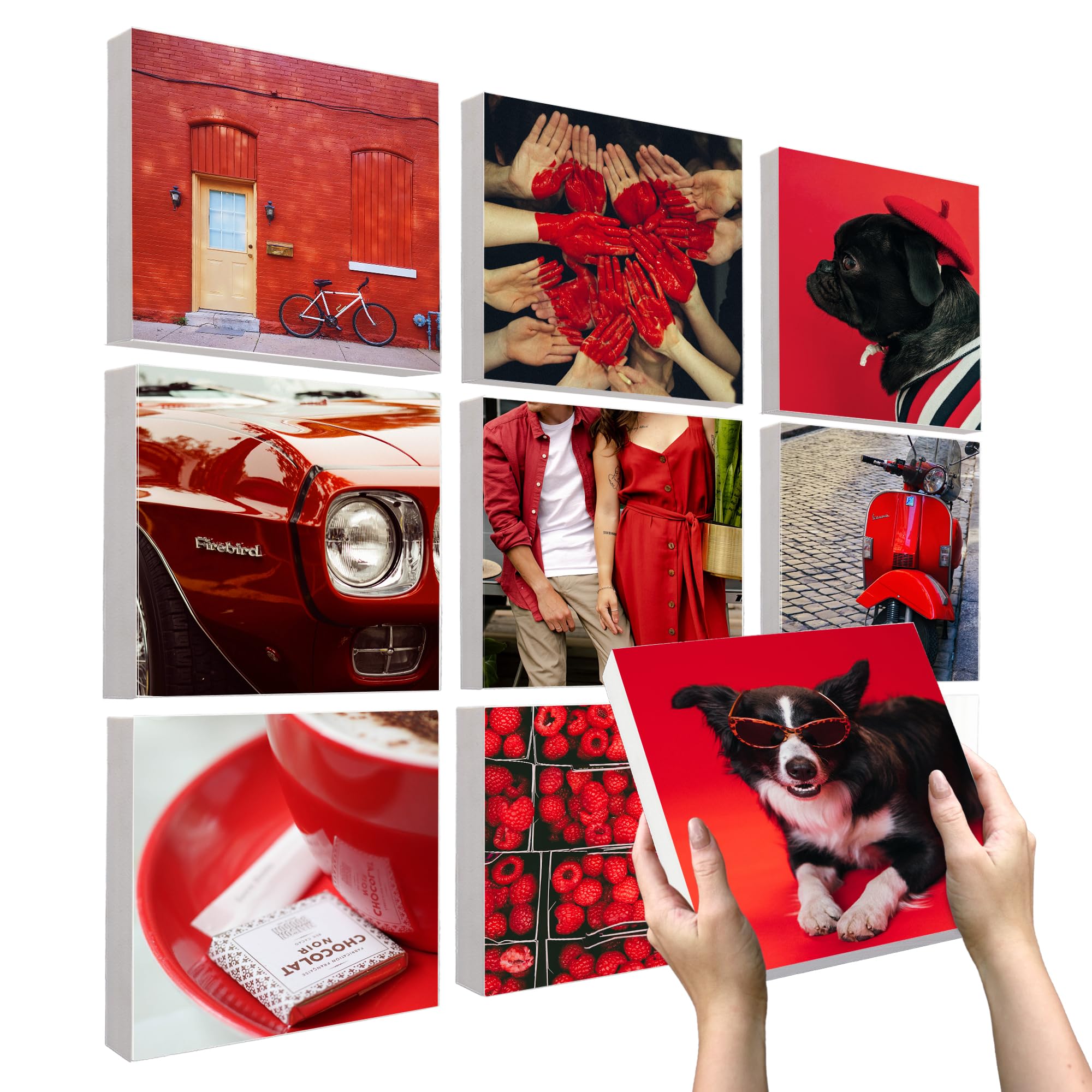 MIX ミックス　フォトプリント フォトプリント Amazon.com: 9-Pack Custom Photo Prints Mix Tiles, Photo Tiles and